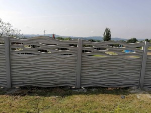 Betonzaun Modern Line 5